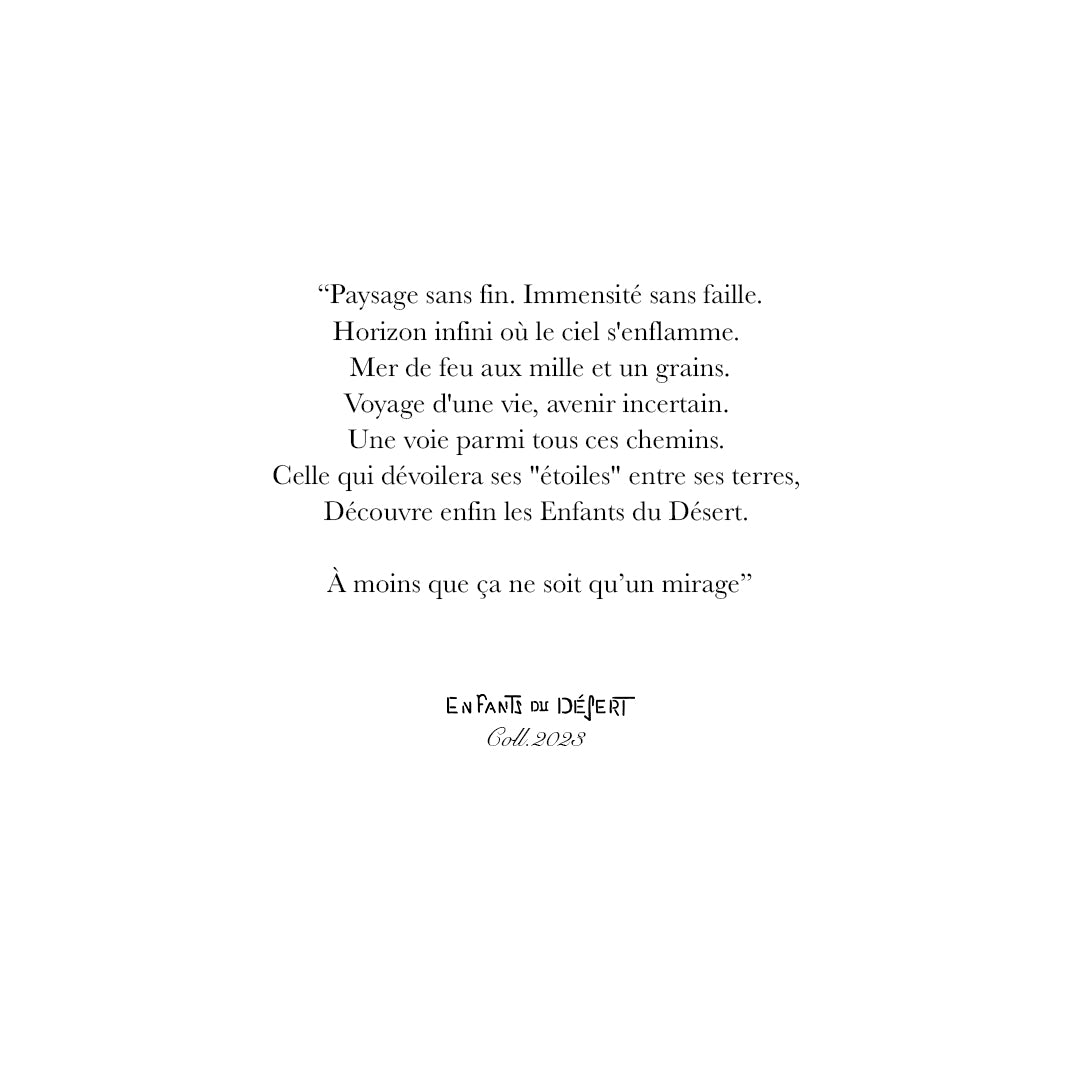 T-shirt ./Poem Children of the Desert MIRAGE